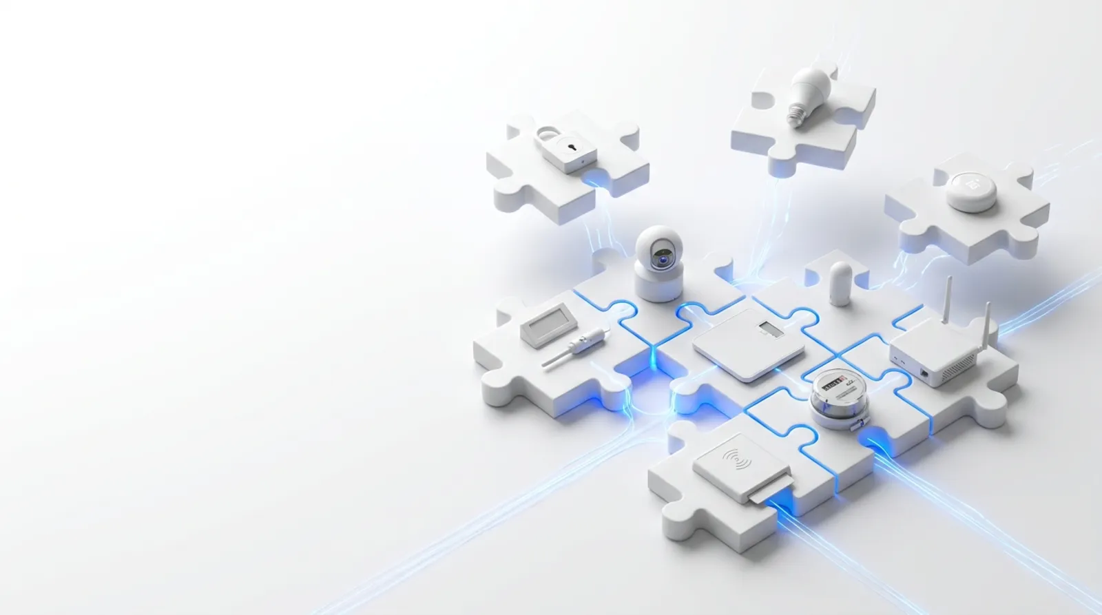 Puzzle pieces representing connected modules