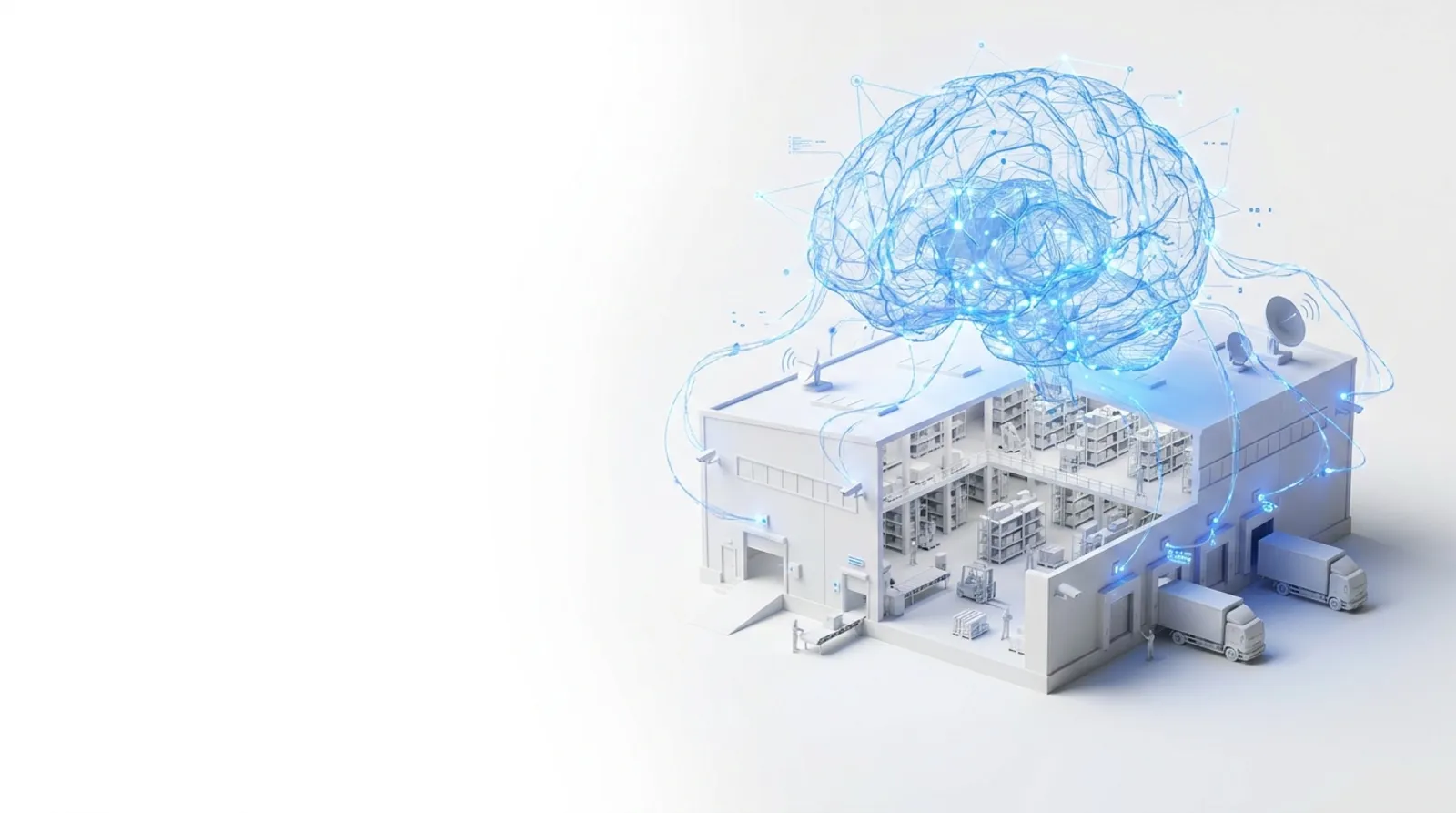 A facility connected to an AI brain